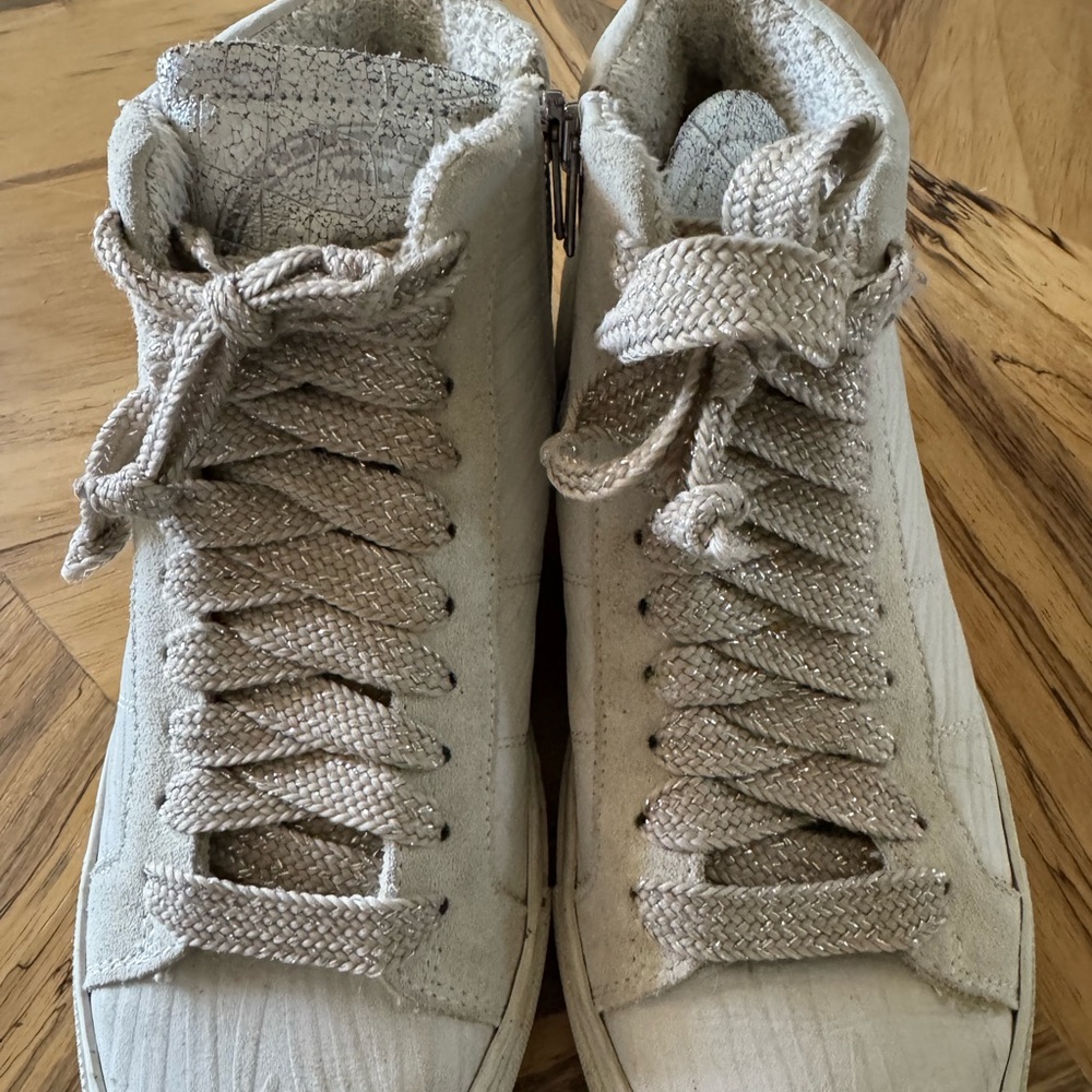 P448 White Sneakers Textured high top 37 - Picture 8 of 8